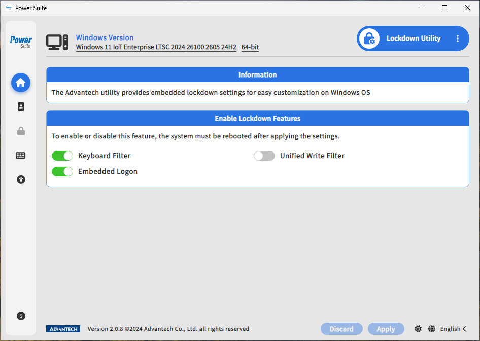 Windows Lockdown Utility - Lockdown Settings