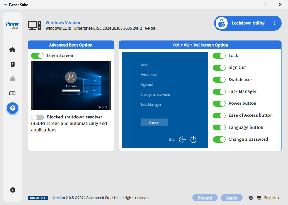 Windows Lockdown Utility - Embedded Logon