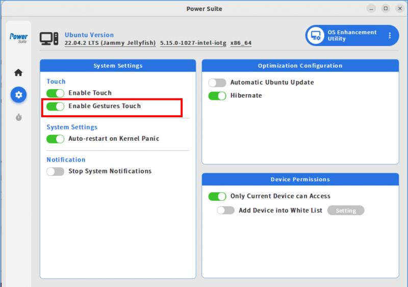 Ubuntu OS Enhancement Utility - Touch Control