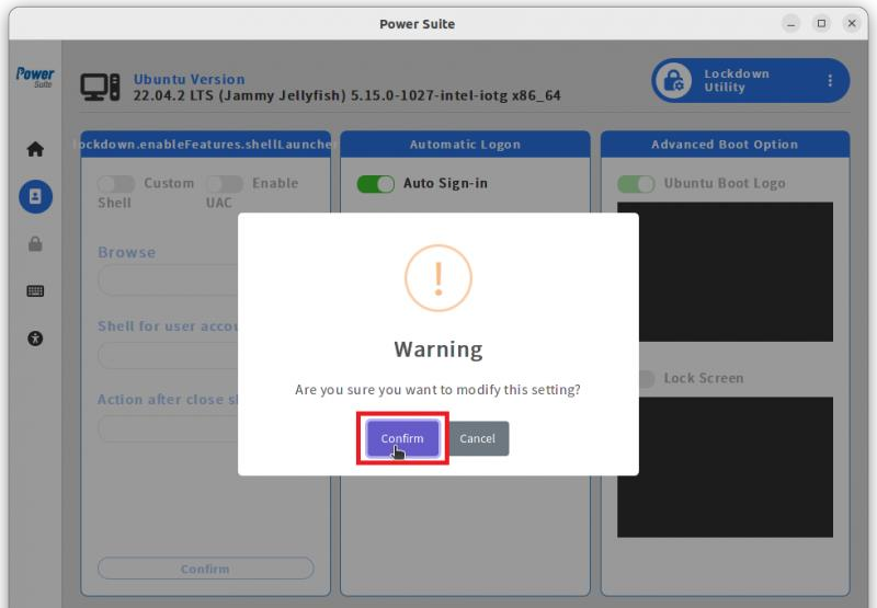 Ubuntu Lockdown Utility - Automatic Logon